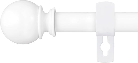 Skiennix Heavy Duty White Curtain Rods | Adjustable 28-48 Inch with Brackets for Windows