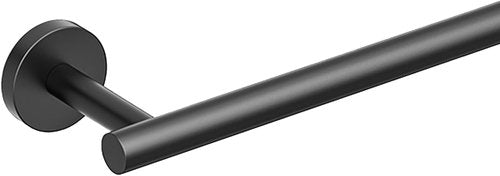 FORIOUS 24-Inch Black Towel Bar - Durable Stainless Steel Bathroom Rack with Mounting Hardware