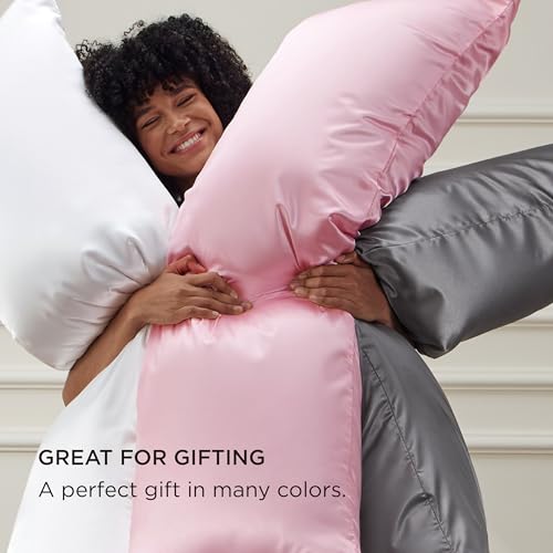 Bedsure Satin Pillowcase for Hair and Skin Queen - Sky Blue Silky Pillowcase 2 Pack with Envelope Closure, Similar to Silk Pillow Cases, Gifts for Women Men, 20x30 Inches, 2pcs