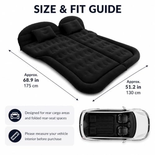 Car Air Mattress for Cadillac Escalade 2015-2020, Inflatable SUV Bed with Pump