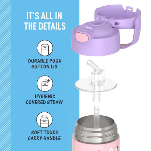 THERMOS 410mL Stainless Steel Licensed FUNtainer® Bottle, Gabby's Dollhouse, 14 oz