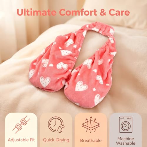 Pink Adjustable Hands-Free Bra Towel for Women - Quick Dry Shower Wrap