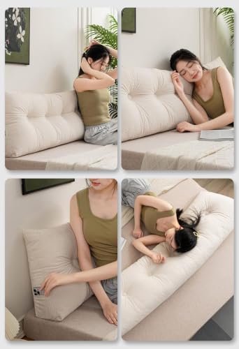 Large Black Headboard Wedge Pillow for Bed Support - Dorm Bed Bolster
