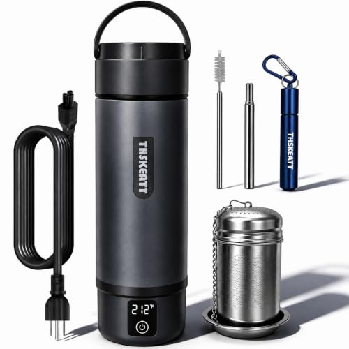Portable Electric Kettle with Dual Voltage, Fast Boil & Keep Warm - Stainless Steel Travel Water Heater