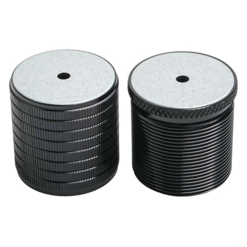 Adjustable Bed Risers 3-8 Inch Stackable Furniture Lifters - Black 43mm