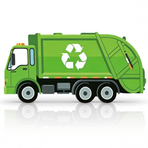 Garbage Truck Cardboard Cutout for Birthday & Events - 5.3Ft Decor