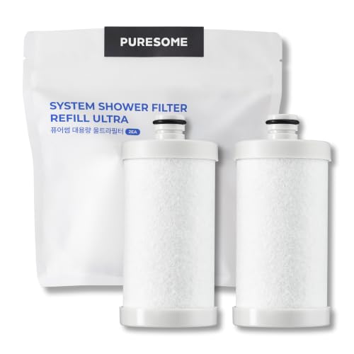 Shower Filter Cartridge 2-Pack for BodyLuv Puresome - Removes PFAS, Chlorine, Heavy Metals