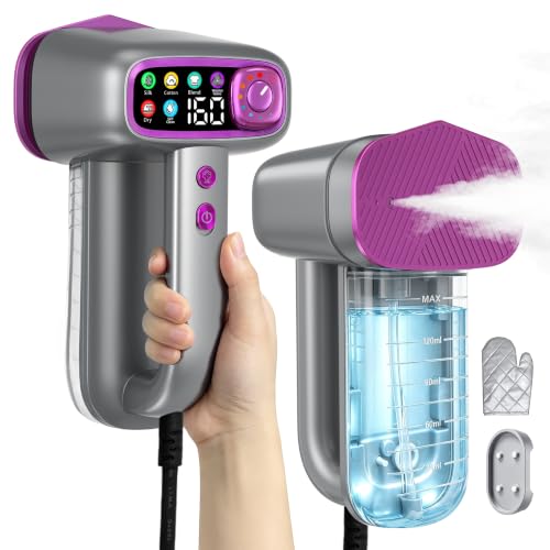 Handheld Travel Garment Steamer for Clothes - Grey, 1200W, 5 Modes, Large Water Tank