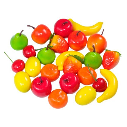 Mini Artificial Fruit Pack for Crafts and Vase Fillers - Mixed Color 04, 24 Pcs