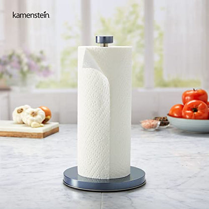 Kamenstein Perfect Tear Paper Towel Holder, 13-Inch, Bronze & 4554ASB Perfect Tear Patented Wall Mount Paper Towel Holder with Rounded Finial, 14-Inch, Silver