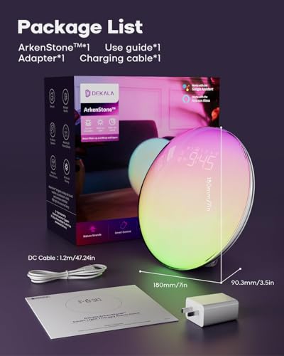 Sunrise Alarm Clock with App Control & Bluetooth Speaker - Smart Wake Up Light