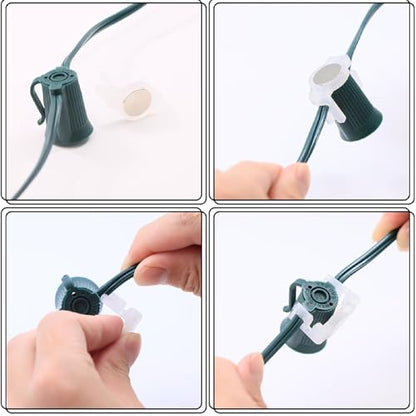 150 Pack Magnetic Christmas Light Clips for Steel Gutters Outdoor Decorations - Aniai Variation