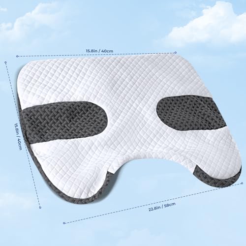 Side Sleeper Pillowcase with Arm Hole Memory Foam Support - Breathable Mesh Cover