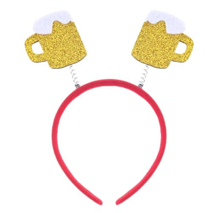 Beer Mug Boppers Headband for Oktoberfest Beer Party Costume Accessory