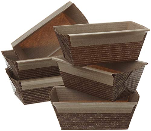 Mini Loaf Pan 6pk Italian Paper Bakers (6, 4 x 2 x 2)