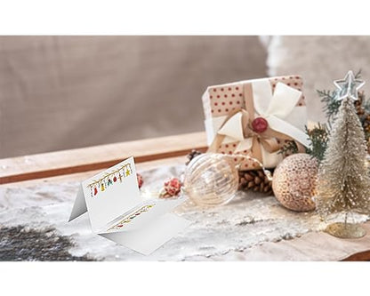 Christmas Table Place Card Set 25-Piece Tent Style Food Labels - Christmas / Christmas Table Place Card 02