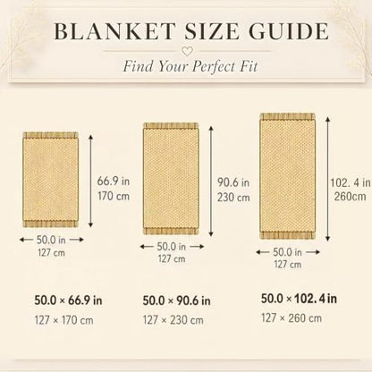 Personalized Knitted Throw Blanket with Embroidery & Tassel Edges - Wedding Gift