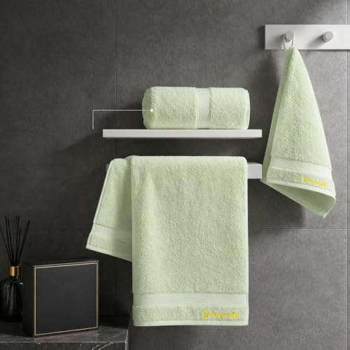 Pink Personalized Monogrammed Bath Towel Set - Embroidered Hand Towel & Washcloth