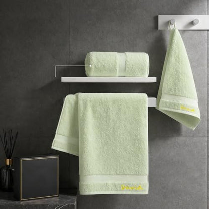 Pink Personalized Monogrammed Bath Towel Set - Embroidered Hand Towel & Washcloth