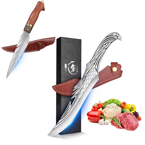 8-Inch Boning Knife & Feather Viking Knife Set for Meat, Fruits & Vegetables