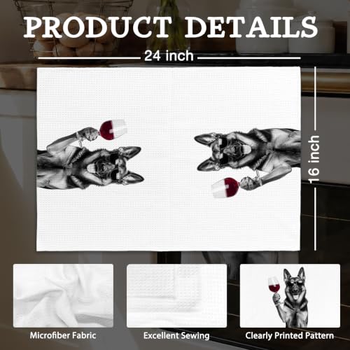 German Shepherd Kitchen Towels - 16x24 Inch Decorative Home Accent - Variation of THIS listing