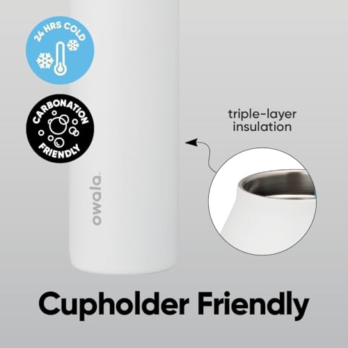Insulated Stainless Steel Water Bottle 18oz with Twist Lid & Carry Loop