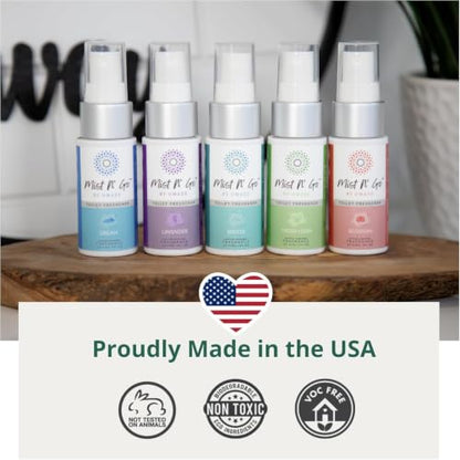 Bathroom Deodorizer Spray 5 Pack - Toilet Freshener & Room Odor Eliminator