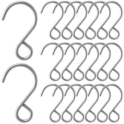 200 Stainless Steel S Hooks for Suncatchers and Hanging Decorations