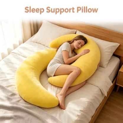 Blue Moon Sleep Moon Spoon Body Pillow for Side Sleepers - Adjustable Full Body Support