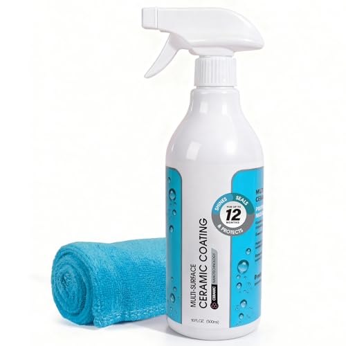Ceramic Coating Spray Kit 16.9 Fl Oz - Stain & Water-Repellent Bathroom Cleaner
