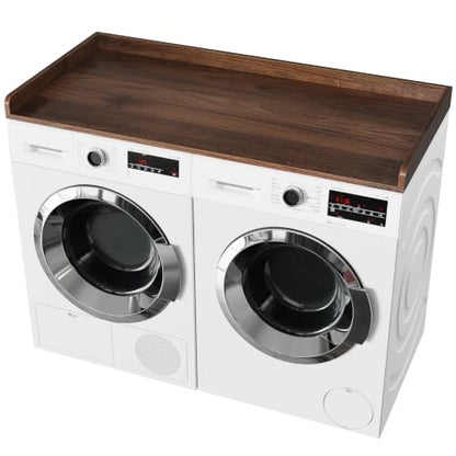 Wood Washer Dryer Countertop - 54 Inches Wide, Walnut Finish