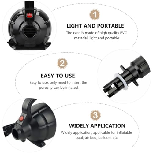 600W Portable Electric Air Pump for Inflatable Beds, Balloons & More