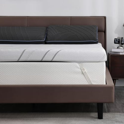 Queen Ultra Firm Mattress Topper - Supportive Foam, White, 3 Inch
