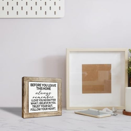 Inspirational Wooden Sign for Home & Office Decor - Rustic Farmhouse Style