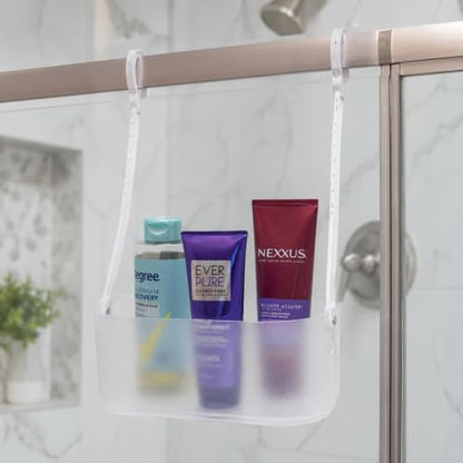 Adjustable Hanging Shower Caddy with Drainage - Portable Bathroom Organizer