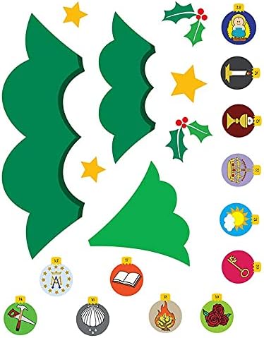Needzo Jesse Tree Magnetic Advent Calendar - Traditional Christian Countdown to Christmas 2024, 8 x 12 Inches