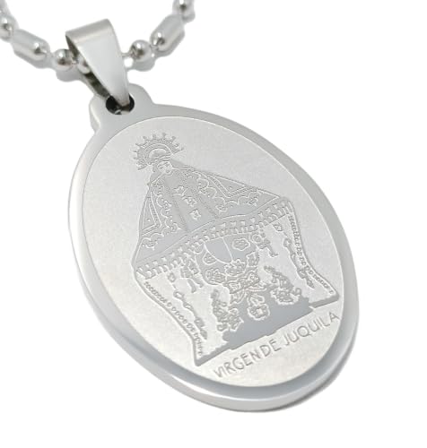 Virgin Stainless Steel Religious Pendant with 60cm Chain - Juquila Model 373