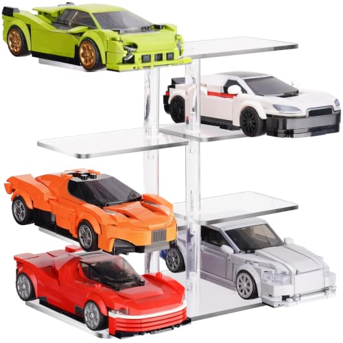 Lego Speed Champions Display Stand 4-Tier Acrylic Garage Organizer