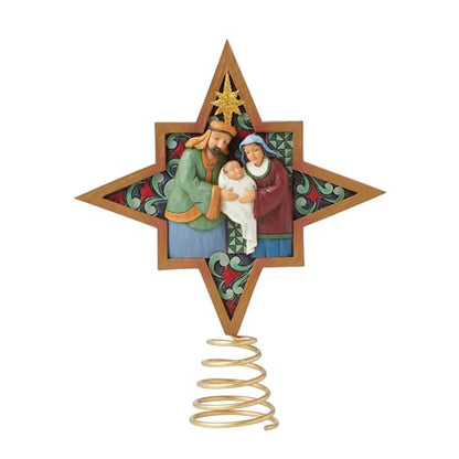 Christmas Tree Topper Nativity Star with Angels 9 Inch Holiday Decor