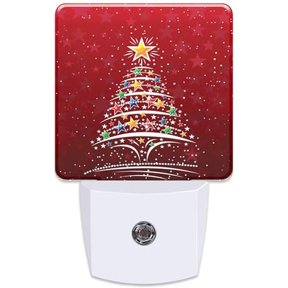 Christmas Tree Plug-in Night Light with Dusk to Dawn Sensor - Warm Kids Bedroom Decor