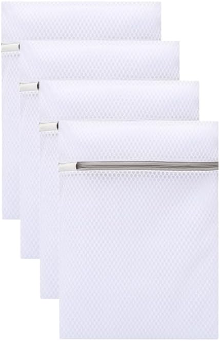 Skiennix Durable Honeycomb Mesh Laundry Bags - 4 Pcs Set for Delicates, 12 x 16 Inches