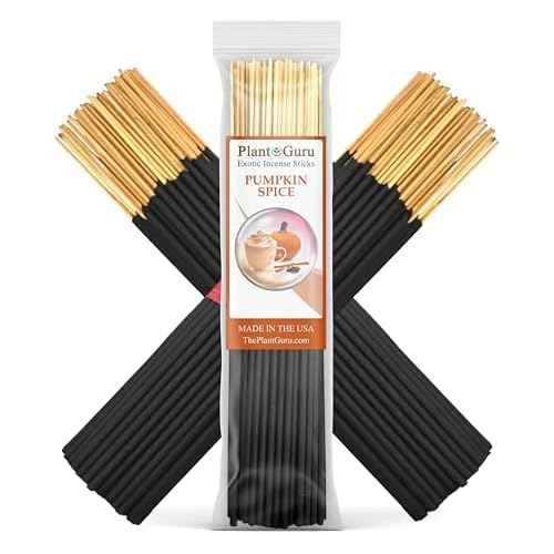 Pumpkin Spice Exotic Incense Sticks 7 Inch - Bulk 1 Bundle 85 to 100 Sticks - Natural 7" Long Lasting Aroma That Burns for 30 to 45 Minutes.