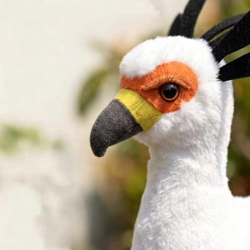 12-Inch Realistic Secretary Bird Plush Stuffed Animal for Home Decor and Gift