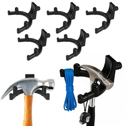 6-Pack Heavy-Duty Shed Hooks for Suncast & Craftsman Storage - Double-Head PC Hooks