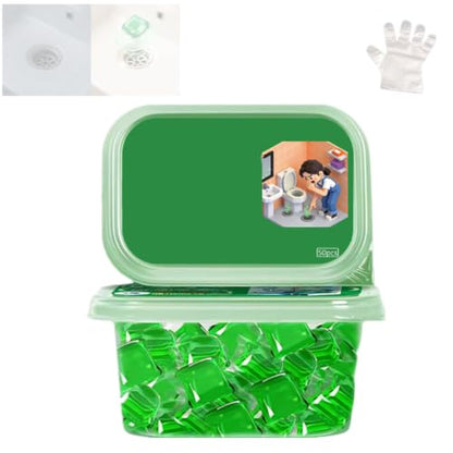 Drain Deodorizer Pods - Household Freshener Pearls 50 Count - Long-Lasting Drain Freshening