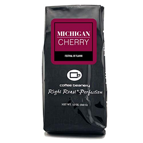 Michigan Cherry Decaf Coffee by Coffee Beanery | 12oz Flavored Decaf Coffee Ground Medium Roast Coffee | 100% Specialty Arabica Coffee Ground | Gourmet Coffee | Flavored Ground Coffee Medium Roast