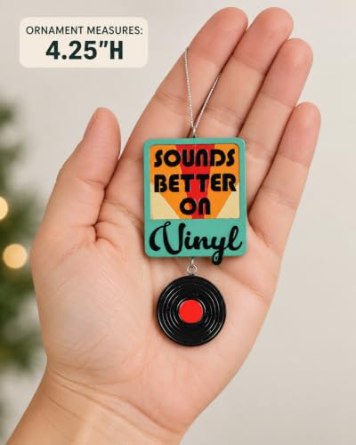Vinyl Record Christmas Ornament - Music Lover Holiday Decor