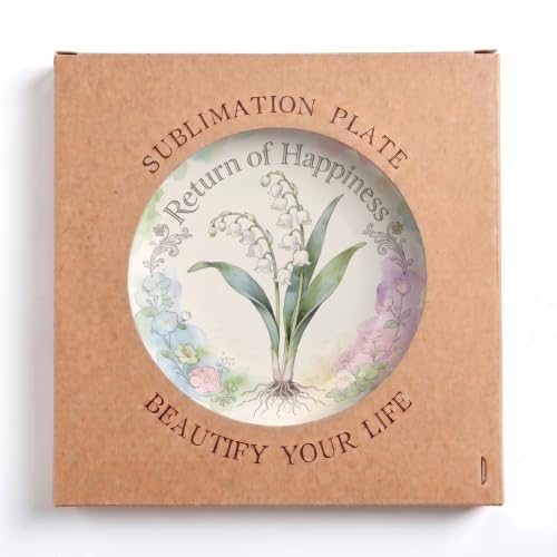 May Lily of the Valley Decorative Plate - 8 Inch Birth Flower Wall Art - Variation of May - Return of Happiness