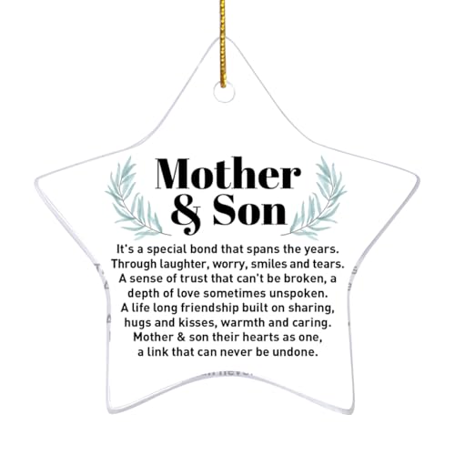 Son Mother Gift Christmas Ornament Q7 - Holiday Keepsake for Son & Mom