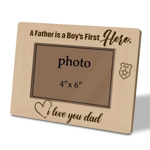 Father Pop Pop Picture Frame for 4x6 Photos Rustic Wooden Keepsake - Father03